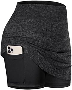Fulbelle Black Skorts Skirts for Women, Teen Girls Tennis Skirt Summer Golf Skirts Cute Running Skirts for Women with Shorts Athletic Skort XX-Large