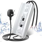 LightingWill 12V 33.3A 400W Power Supply IP67, Outdoor Waterproof LED Driver With Plug, AC 240V to DC 12 Volt Transformer for LED Lighting, CCTV, Computer Project