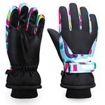 ThxToms Kids Winter Gloves Waterproof Ski Snowboard Gloves for Outdoor Sports, Boys and Girls Cold Weather Bike Gloves