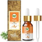 Crysalis Thuja (Thuja Occidentalis L.) Oil |100% Pure & Natural Undiluted Essential Oil Organic Standard Thuja Oil, Improves Body Ache, Improve Skin Breakouts, Soothes Dry Skin- 15ml