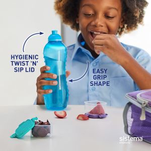 Sistema Twist 'n' Sip Sports Water Bottle 620ml – Leakproof, BPA-Free, Assorted