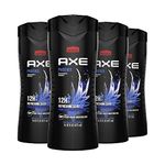 AXE Dual Action Body Wash for Long-Lasting Freshness Phoenix Crushed Mint & Rosemary Scent Men's Moisturizing Shower Gel 473 ml (Pack of 4)