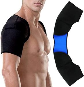 Double Shoulder Brace Warm Support Protector Shoulder Strap Brace for Sleeping Outdoor Lifting Sports, Relieve Chronic Tendinitis Pain, Breathable Sports Protective Gear (Size L)