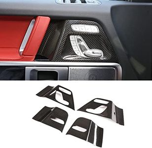 taruisixt for Mercedes Benz G Class W463 W464 2019 2020 Real Carbon Fiber Car Seat Switch Button Protective Sticker Auto Interior Accessories