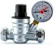 TEAM CONTROLS WATER PRESSURE REDUCING VALVE WITH GAUGE 15MM & 22MM FITTING REGULATING PRV