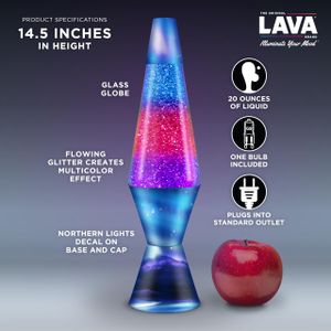 Lava Lamp Northern Lights 14.5" – Colorful Retro Table Light
