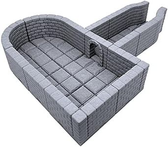 Deluxe Locking Dungeon Tiles - Masonry and Stone, Paintable 3D Printed Tabletop Role Playing Game Terrain Scenery for 28mm Miniatures