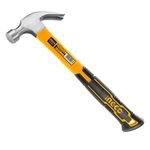 INGCO Claw Hammer, Professional Claw Hammer, 8oz/220g | 45# Carbon Steel, Heat Treatment Drop-Forged Hammerhead for Pulling nails, Prying Boards, Demolition work, Splitting Wood