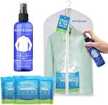 InstaSteam Starter Kit Clothes Steamer, Cruise Ship Approved, Eco-Friendly, Electricity-Free Travel Steamer, Wrinkle Release, Wrinkle Remover, Mini Steamer, Disinfect, Deodorize, (3) Pods, (1) Garment Bag, Insta Steam