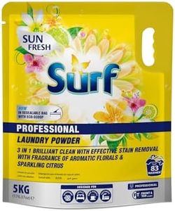 Surf 5kg Laundry Detergent Powder with Citrus Scent - Powerful Stain Remover, Fresh Scented Laundry Soap for Front & Top Load Washing Machines