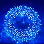 Christmas String Lights, 66FT 200 LEDs Blue Halloween String Lights 8 Modes Fairy Lights with End-to-End Plug Decoration for Christmas Tree Indoor Outdoor, Blue (Clear Wire)