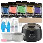 Kalolary Waxing Kit for Hair Removal, All in One At Home Digital Wax Warmer Kit with Hard Wax Beads & Silicone Pot for Women Men Brazilian Waxing Kit for Full Body, Legs, Face, Bikini, Sensitive Skin