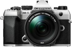 OM SYSTEM OM-5 Mark II MFT Camera incl. lens M.Zuiko Digital ED 14-150mm II, 20 MP Live MOS Sensor, 5-Axis Image Stabilisation, IP53 Weather-proof Sealing, Handheld High Res Shot 50 MP, Silver/Black