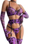 Aphrotiny Women's Leopard Lingerie 