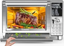 Nuwave Bravo XL Pro Air Fryer Toaster Oven, Improved 100% Super Convection, Quicker & Crispier Results, 100 Presets, Multi-Layer Even Cooking, 50-500F, Smart Probe, PFAS Free, 30QT, Stainless Steel