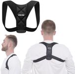 GYM RAG Posture Corrector for Men & Women - Comfortable Upper Back Brace, Adjustable Back Straightener Support for Shoulder, Neck & Back (Small)