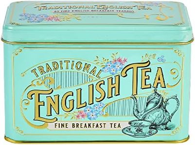 New English Teas Vintage Victorian Tea Tin with 40 English Breakfast teabags