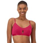 Hanes Originals Women's Supersoft Scoop Cut-Out Crop Bralette, Strawberry, Size Medium