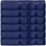 Casabella Face Towels-100% Cotton 12 Pack Set of Flannel Face Cloths Soft & Absorbent Fingertip Towels Perfect for Cleansing & Makeup Removal, Premium Quality Washcloths 30x30cm-Royal Face Flannel