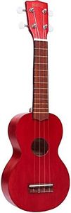 Mahalo Ukuleles MK1-TRD Kahiko Series Soprano Ukulele, Transparent Red