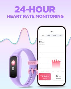BIGGERFIVE Kids Fitness Tracker – Lilac Activity Watch
