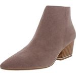 Alfani Womens Armena Faux Suede Pointed Toe Ankle Boots Taupe 9.5 Medium (B,M), Brown, 9.5