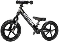 Strider - 12 Sport Kids Balance Bike, No Pedal Training Bicycle, Lightweight Frame, Flat-Free Tires, For Toddlers and Children Ages 18 Months to 5 Years Old, Black