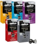 Lavazza Espresso Capsules Compatible with Nespresso Original Machines Variety Pack (Pack of 60) ,Value Pack, Blended and roasted in Italy, 6 Packs of 10 single serve Nespresso pods