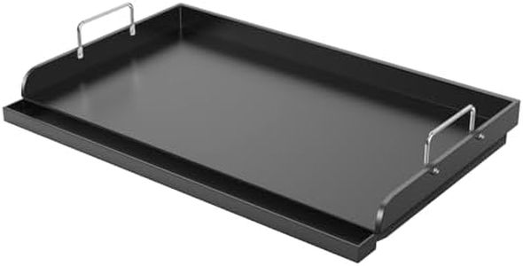 Uniflasy Nonstick Coating Cooking Griddle for Gas Grill, 25"x16” Griddle Plate Insert for Gas Stove, Charcoal/Electric Grill Gas Grill Large Flat Griddle Top Plate for Camping & Tailgating Grilling