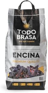 TodoBrasa® CV4 Carbón Vegetal de Encina - Ecológico de Leña Ibérica - Saco 4 Kg Premium BBQ - Especial Parrilla Barbacoa - Brasa Profesional - Grilling.
