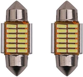 2pc 12V 28MM 12 SMD LED Festoon Interior Car Light Bulb Bright White Dome Lamp
