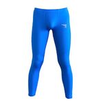 Mens Ice Silk Underwear Pants Low Rise Long John Leggings Base Layer Sports Bottom, Style-2-royal Blue, Medium