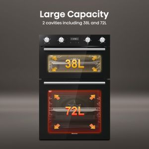 Hisense Built-In Electric Double Oven, Stainless Steel – Extra Large
