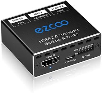 HDMI Splitter 1x1 Audio Extractor 4K 60Hz Atmos CEC EDID/Down-Scale/HDCP Switch Fit Various Video- SPDIF 5.1CH Optical Toslink,Stereo Audio Breakout, HDMI Repeater Digital De-embedder Decoder EX11PRO