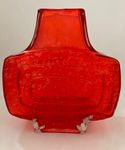 COLOURED GLASS VASES IN THE STYLE OF WHITEFRIARS TV VASE (ORANGE/RED), One Size (000)