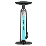 Hycline Bike Pump, Bicycle Floor Pump for Bike Tyre, 150 PSI High Pressure Bike Pumps with Presta and Schrader Valve for Road Bike Tyres, Balls, Balloons, Air Cushion, Blue