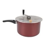 Popcorn Popper, Stainless Steel Stovetop Popcorn Maker with Hand Crank & 2 Cups, Campfire Popcorn Pot, Popcorn Pan, Popcorn Machine for Campfire Popcorn, Induction Range Compatible