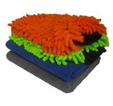 SOBBY Microfiber Cleaning Cloths 4 in 1 Combo for Car Care (2 N of 40 cm x 40 cm Microfiber Cloth 340 GSM and 2 N of Big Size Microfiber Glove