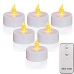 12 Pack Flameless Led Tea Lights Candles with Remote, Flickering Battery Operated tealight Candles with Remote,Electric Fake Candle in Warm Yellow for Home Decor and Seasonal Celebration