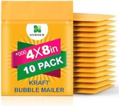 Kraft Bubble Mailers [10 Pack] 4 inch x 8 inch #000 Padded Shipping Envelopes Self Sealing Cushioned Packaging Bags