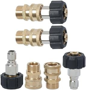 2WAYZ Pressure Washer Quick Connect Kit - Set of 2 (4 pcs) - Metal Copper - Quick Connect Fittings for Power Washer - Easy Switch Between Gun Hose and Pump - Gold