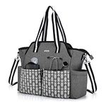 CURMIO Nurse Bag Tote, Portable Medical Supplies Bag with Shoulder Strap for Home Visits, Clinical Study, Health Care, Bag Only, Gray