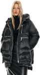 Orolay Women's Thickened Down Jacket Hooded Jet L