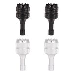 4pcs Drone Controller Sticks, Detachable Drone Remote Joysticks Thumb Rocker Replacement Compatible with DJI Mini 3 Pro Drones DJI RC Smart Controller (Silver, Black)
