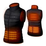 Dr. Prepare Heated Gilet, Body Warmer Vest for mens womens, USB Electric Jacket with 3 Heating Levels, 6 Heating Zones, Adjustable Size for Hiking (Battery Pack Not Included, 1 Piece)