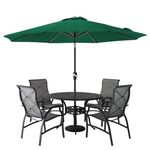 THESHELTERS - Premium Center Pole Garden Umbrella with Stand - Large Outdoor Lawn Patio Umbrella Perfect Choice for Lawn, Resorts, Poolsides | UV Protection - Adjustable Height (Green)