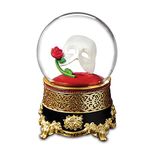 The San Francisco Music Box Company Phantom of The Opera Classic Mask with Rose Water Globe