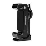 Metal Tripod Mount for Mobile Phones with Cold Shoe, 1/4 Inch Thread Mount, 360 Degree Rotation, Compatible with iPhone 11 12 Pro Max Tripod Mount, Smartphone Holder, Mobile Phone Clamp