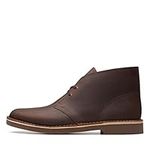 Clarks Men's Bushacre 2 Chukka Boot, Dark Brown Leather, 7.5 Wide