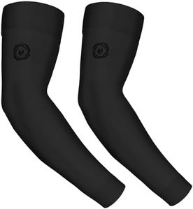 NURCOM® Medical Compression Arm Sleeve for Men Women, 2 Pack, No Silicone, Soft-in 20-30mmHg for Lymphedema, Lipedema, Pain Relief, Edema, Swelling, Post Surgery Recovery, Black 2XL